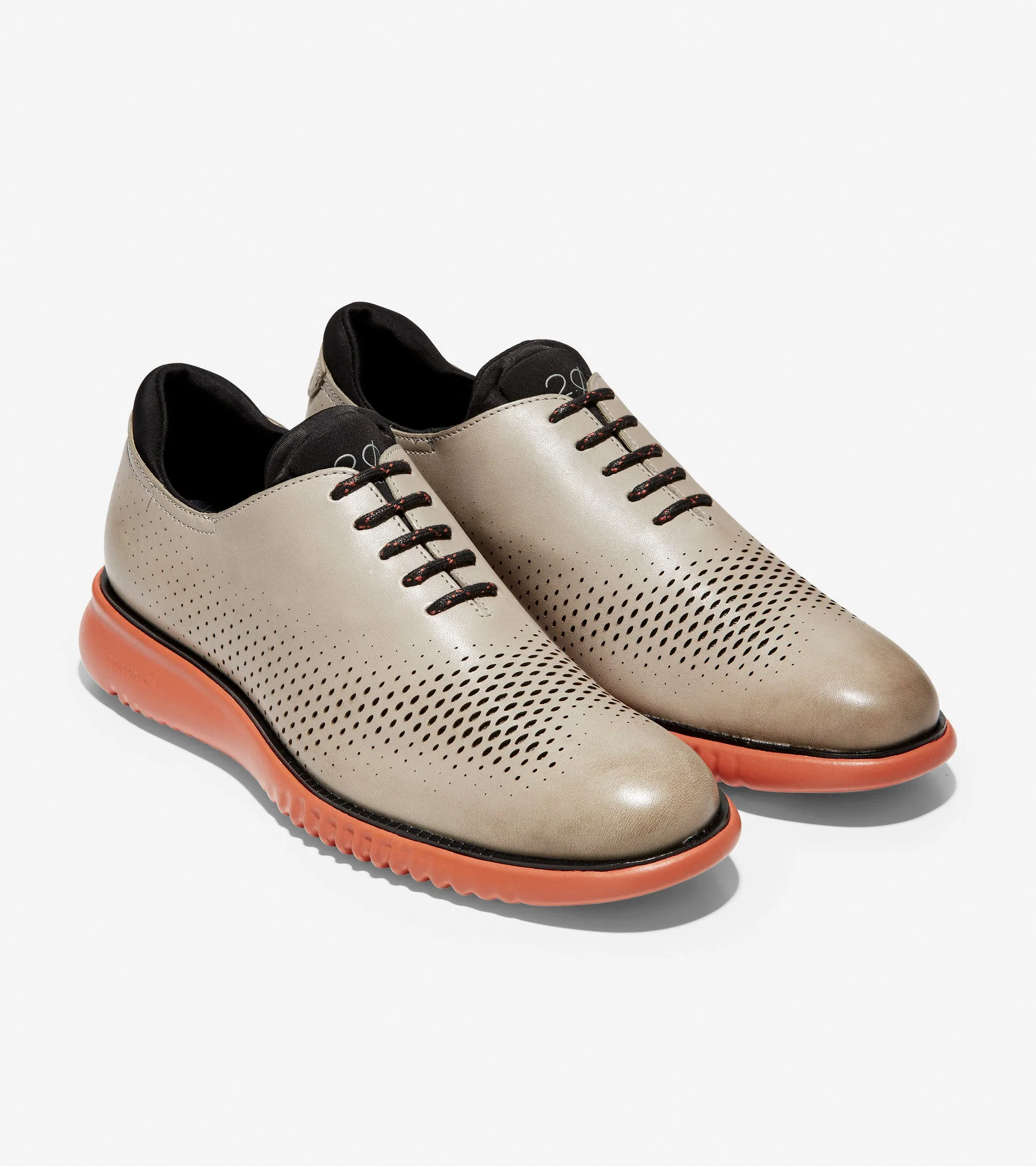 2.ZERØGRAND Lined Laser Wingtip Oxford