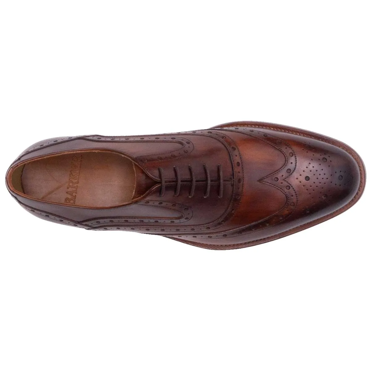 40% OFF BARKER Liffey Shoes - Mens Brogue - Hand Brushed Brown - Size: UK 10.5