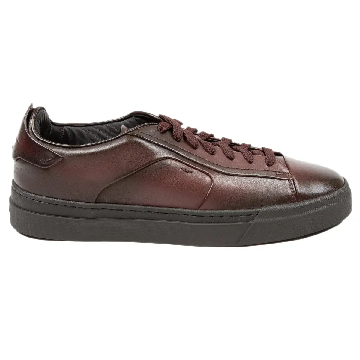 Burgundy Leather Low-Top Sneaker