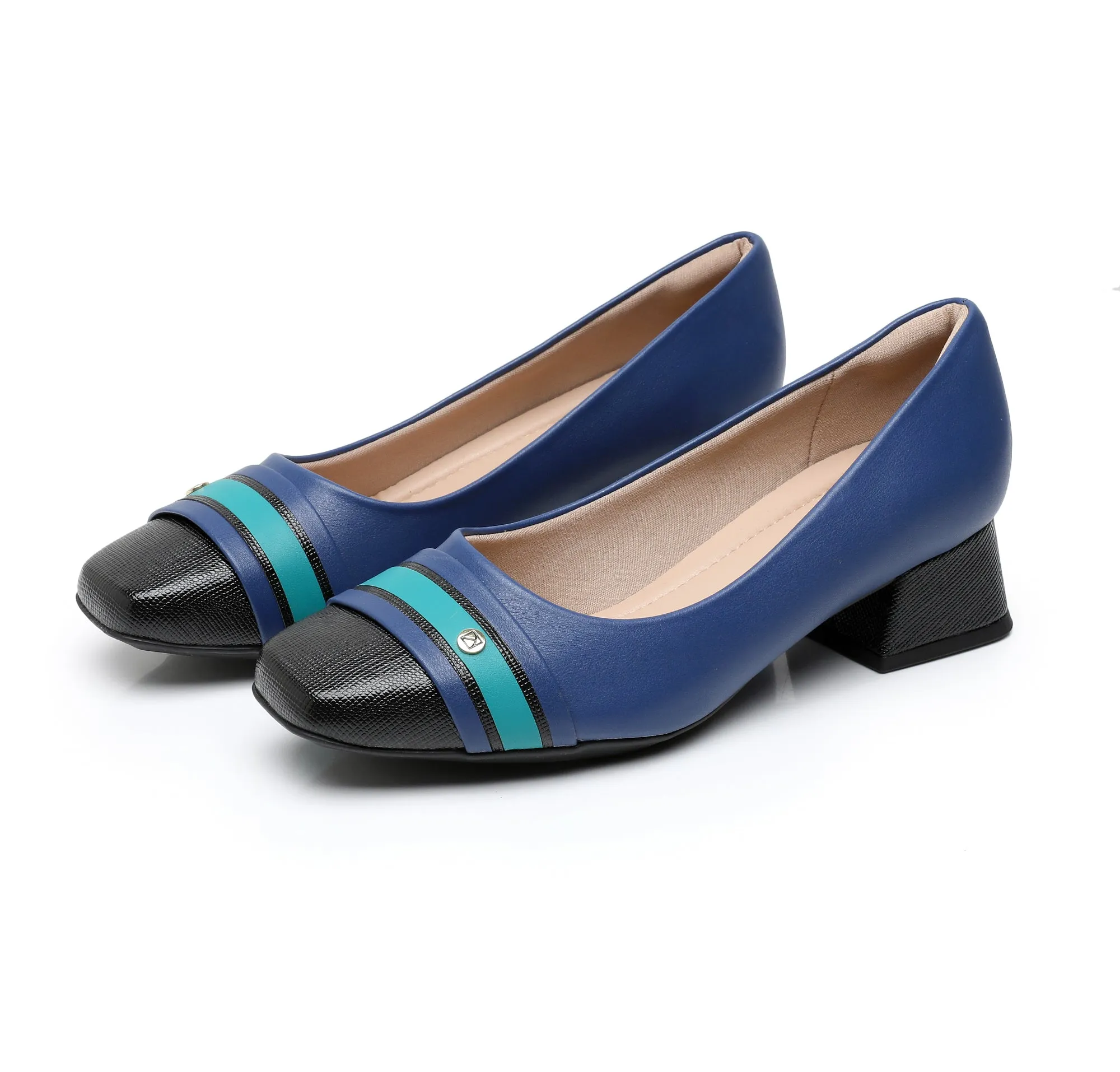 Cap Toe Pumps - Blue (160.056)