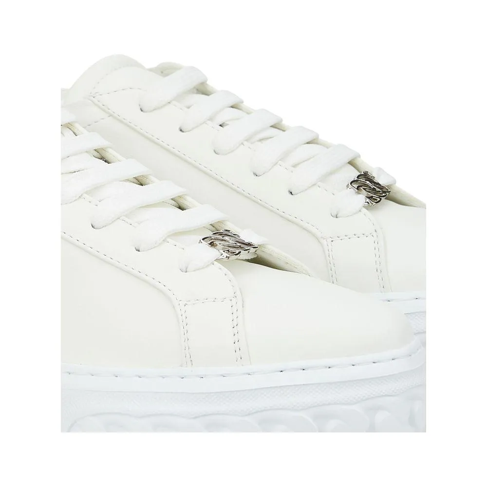 Casadei Sleek White Leather Sneakers