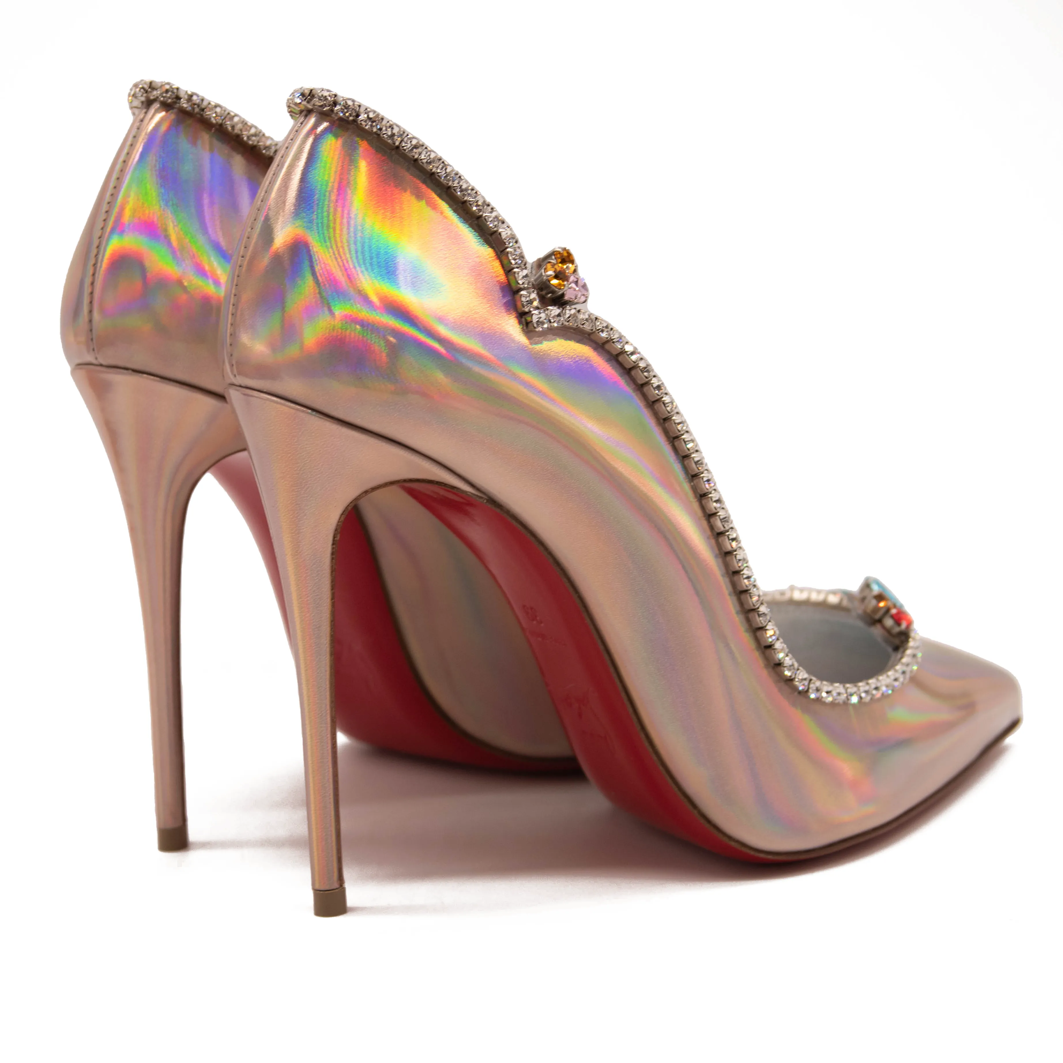 Christian Louboutin Chick Queen Pointed Toe Pump Wood Rose 37 EU