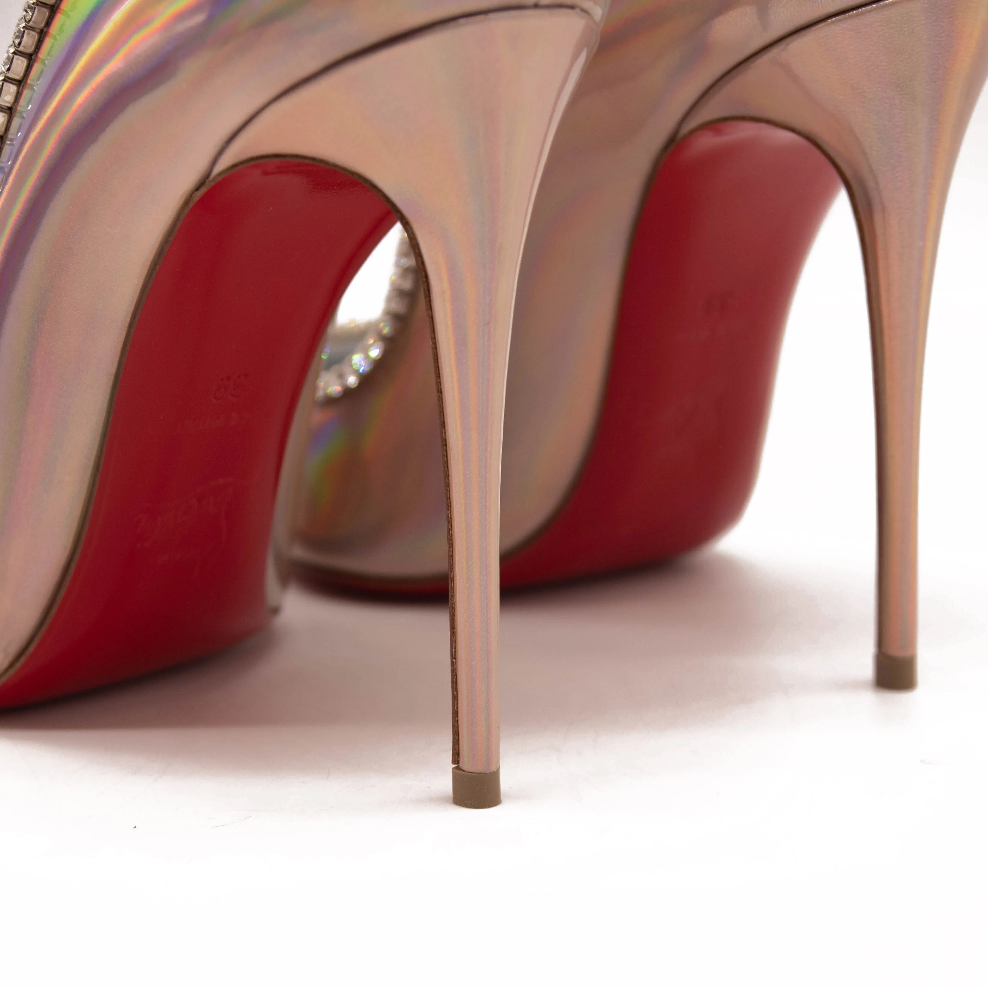 Christian Louboutin Chick Queen Pointed Toe Pump Wood Rose 37 EU