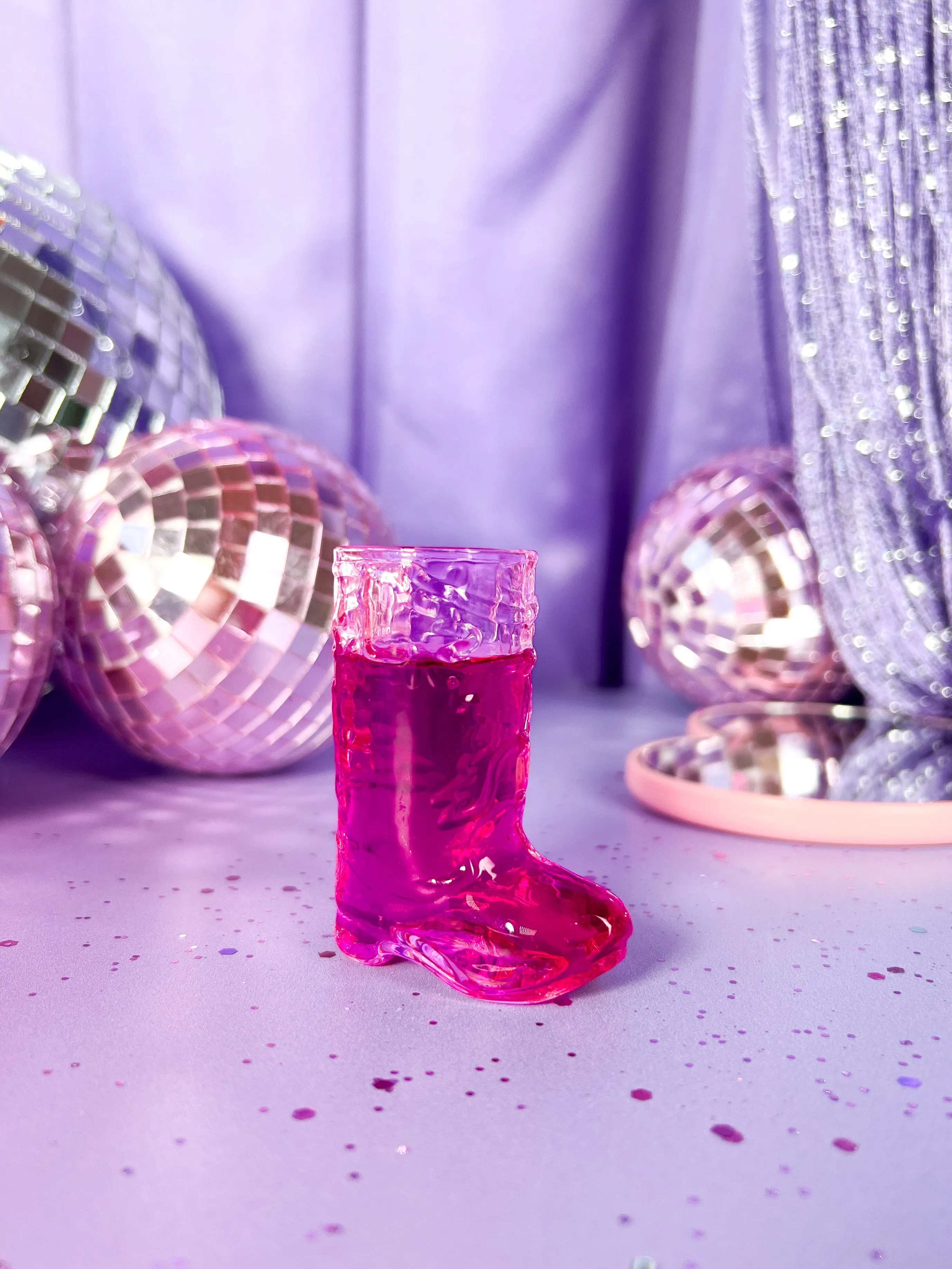 Cowboy Boot Shot Glass - Pink