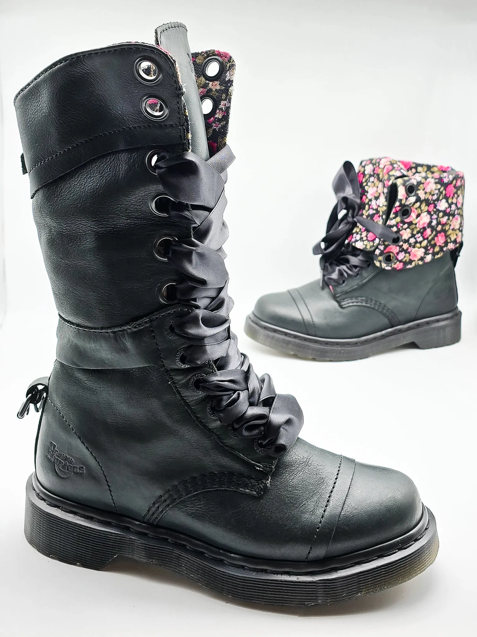 DR. MARTENS TRIUMPH BLACK MIRAGE FLORAL