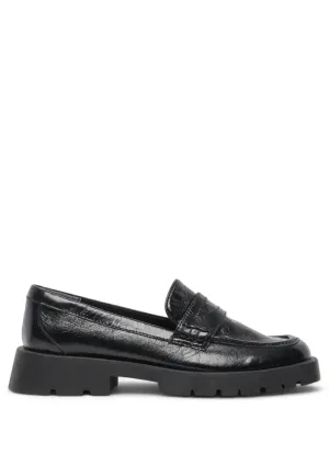 Elias Onyx Crinkle Patent Loafer