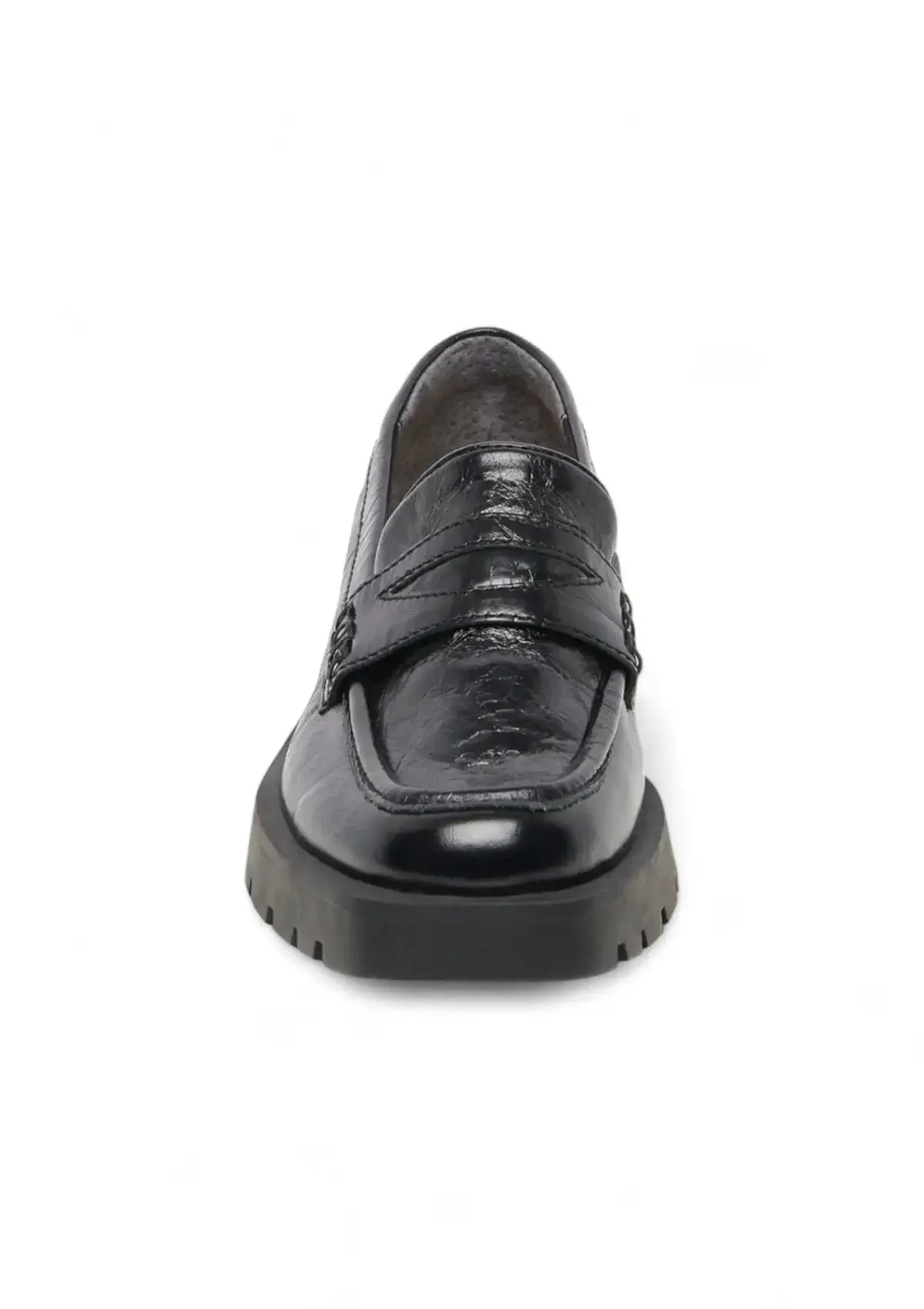 Elias Onyx Crinkle Patent Loafer