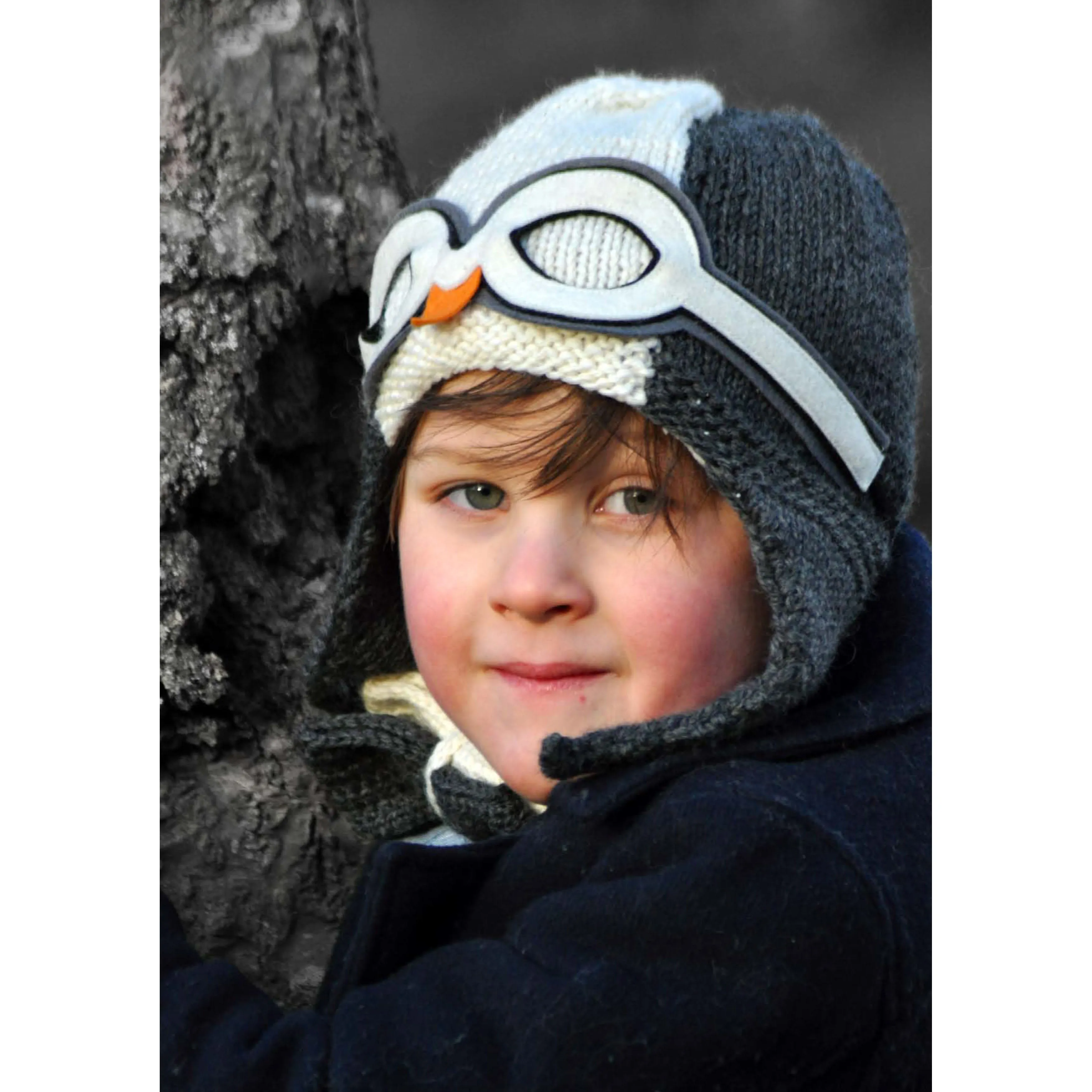 Hats Over Heels Hat Penguin Boys Charcoal/Natural