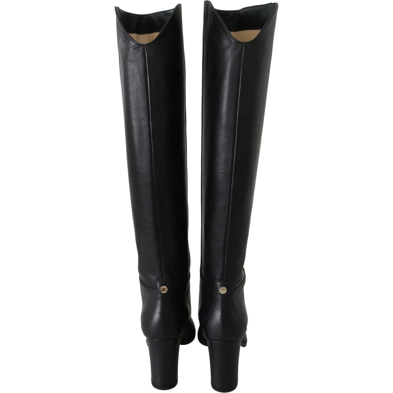 Jimmy Choo Elegant Black Calf Leather Heeled Boots