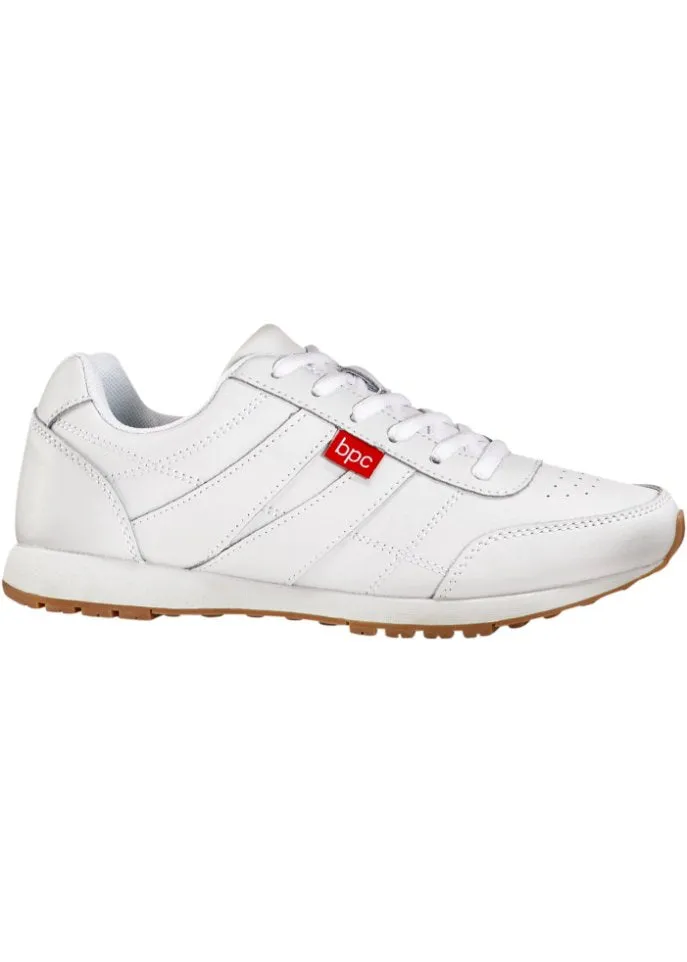 Leather sneakers Bpc Bonprix Collection, white