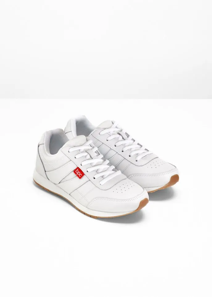 Leather sneakers Bpc Bonprix Collection, white