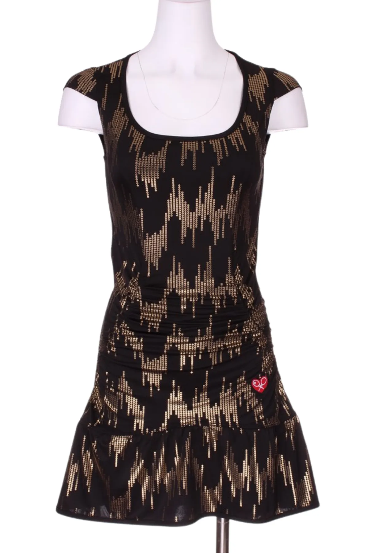 Limited The Gold Ice on Black Monroe Tennis Dress