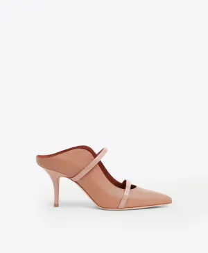 Maureen 70 Blush Leather Mules