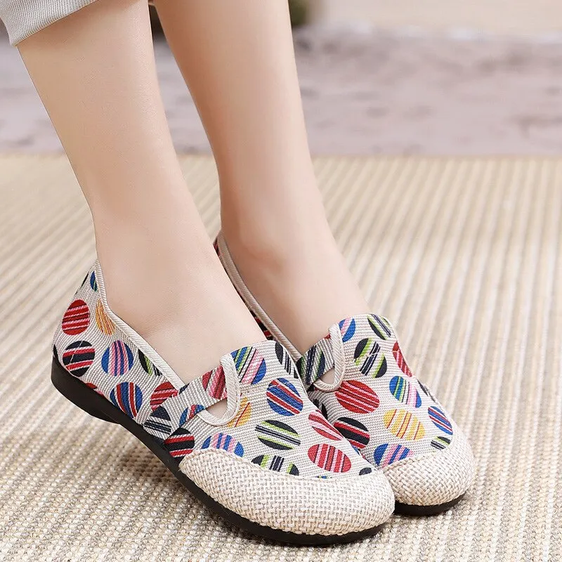 Owlkay Weaving Breathable Loafers  Comfortable Walking Casual Flats Shoes WF09