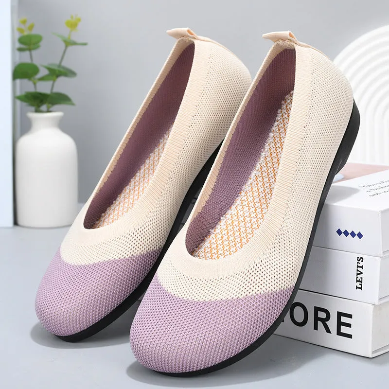 Owlkay Weaving Breathable Loafers  Comfortable Walking Casual Flats Shoes WF15