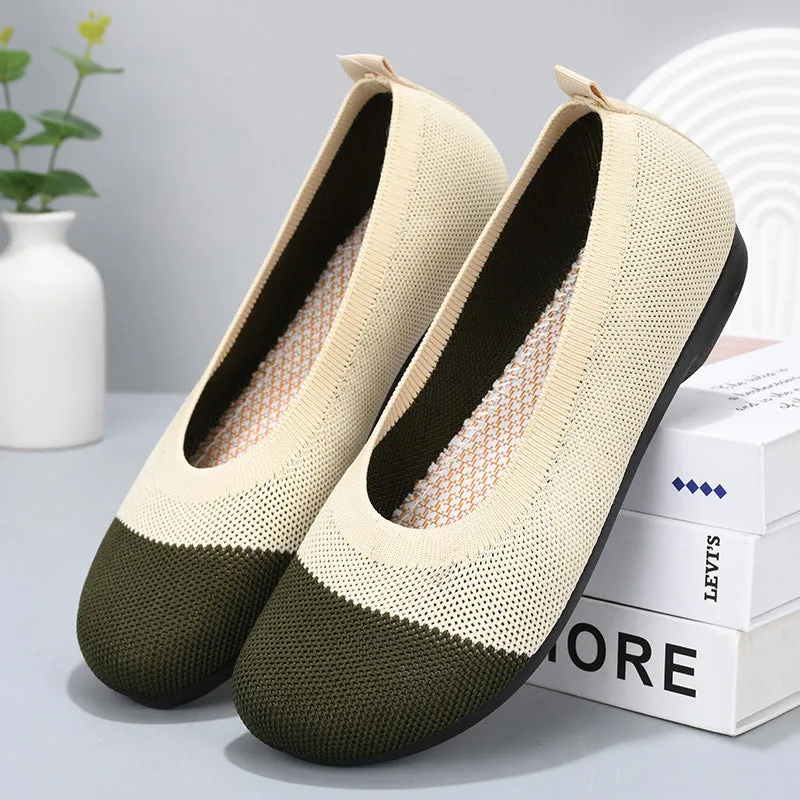 Owlkay Weaving Breathable Loafers  Comfortable Walking Casual Flats Shoes WF15