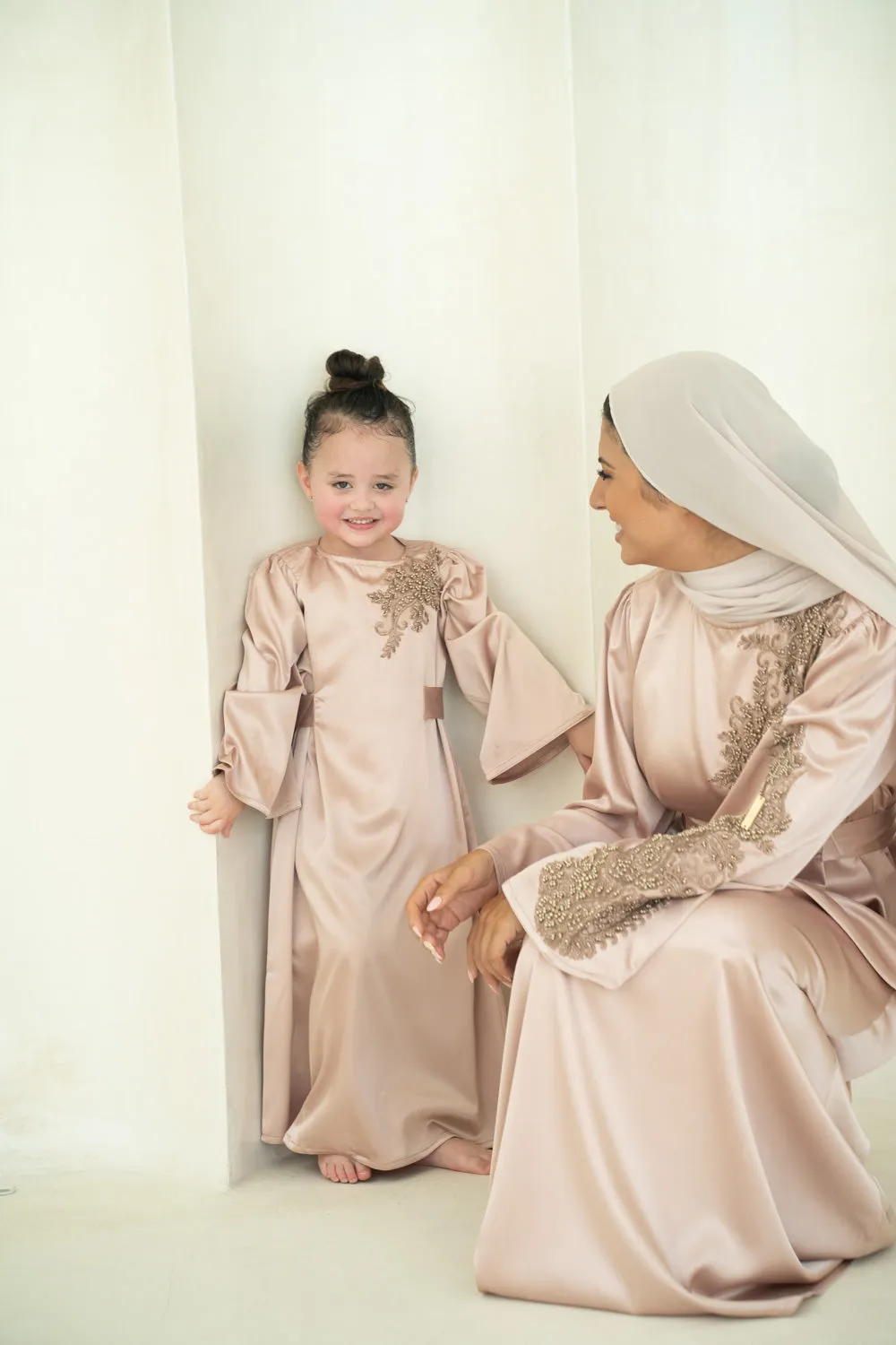 Petal Satin Abaya