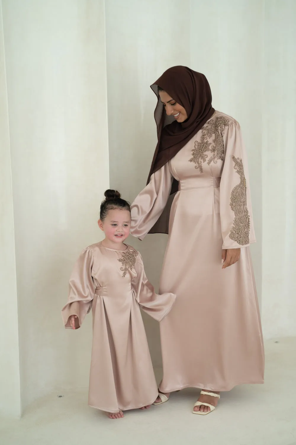 Petal Satin Abaya