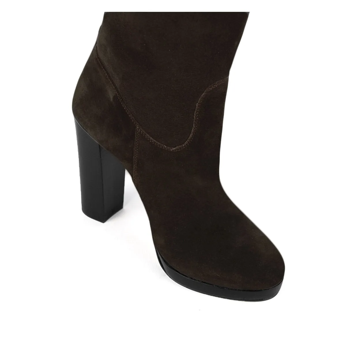 Ribes suede, dark brown