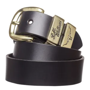 RM WILLIAMS Belt - Men's CB444 Leather 1.5" 3 Piece - Black