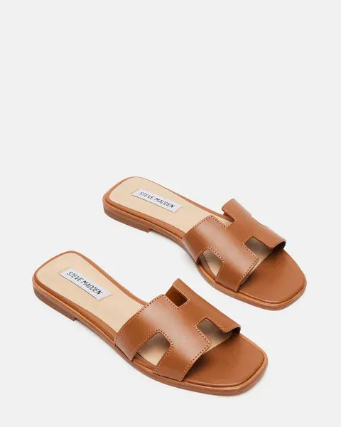 STEVE MADDEN HADYN COGNAC SLIDE