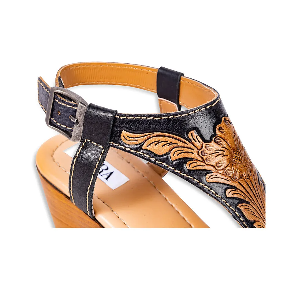 Talitha Hand-Tooled Wedge Shoe