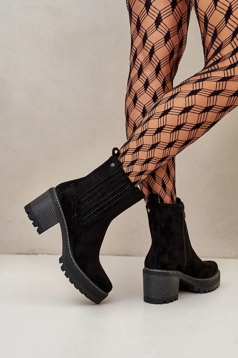 TEEK - Suede Style Heeled Boots