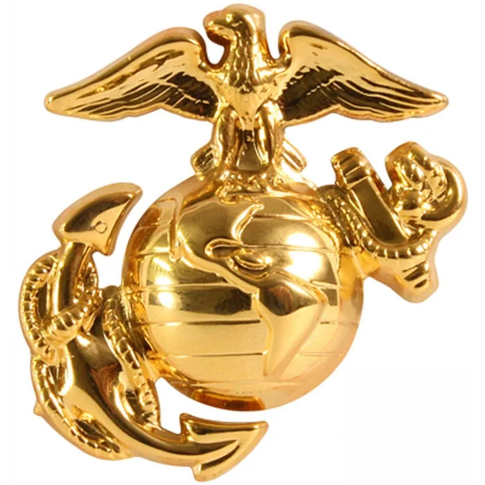 USMC Globe and Anchor Pin-On Insignia USA Made Brass