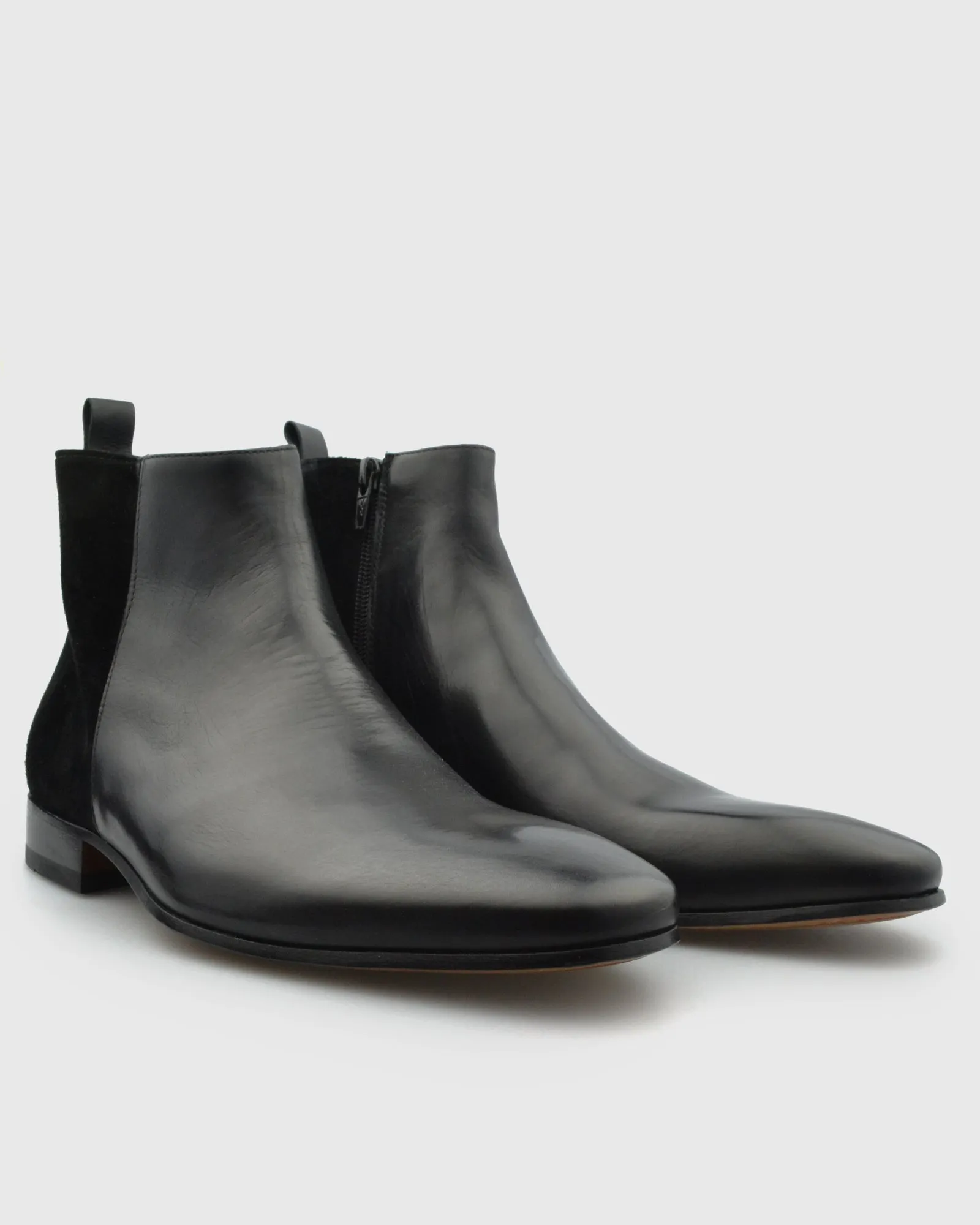 VINCENT & FRANKS VFS24-SUE BLACK ZIP BOOT